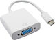 Akyga Convertor VGA feminin în USB-C masculin Alb 1buc AK-AD-55