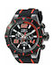Invicta S1 Rally Ανδρικό Ρολόι 53mm Χρονογράφος Μπαταρίας με Μαύρο Καουτσούκ Λουράκι