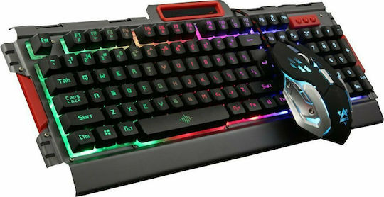 K33 Σετ Gaming Πληκτρολόγιο με RGB φωτισμό & Ποντίκι (Αγγλικό US)