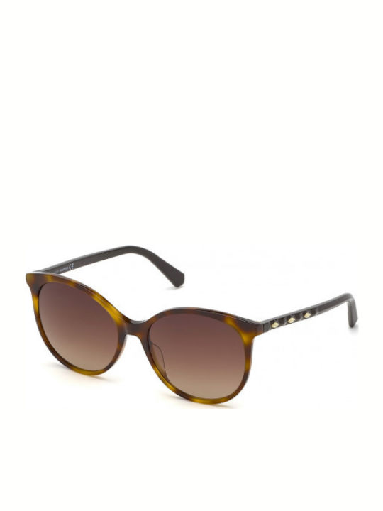 Swarovski Sonnenbrillen mit Braun Schildkröte Rahmen und Braun Verlaufsfarbe Linse SK0223 52F