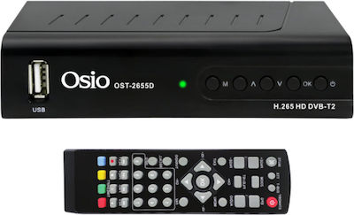 Osio OST-2655D Ψηφιακός Δέκτης Mpeg-4 Full HD (1080p) με Λειτουργία PVR (Εγγραφή σε USB) Σύνδεσεις HDMI / USB