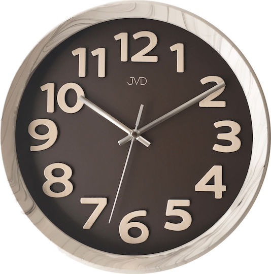 Jvd Wanduhr Kunststoff Braun Ø31cm