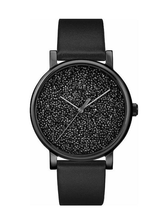 Timex Uhr mit Schwarz Lederarmband TW2R95100