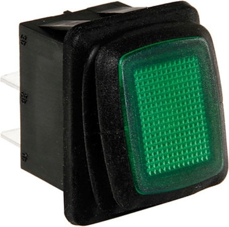 Lampa Rocker Comutator On/Off auto Comutator cu LED rezistent la apă 12V-24V Universal Verde