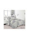 Dimcol 320 Σετ Κουβερλί Μονό Microfiber Γκρι 160x220cm 2τμχ