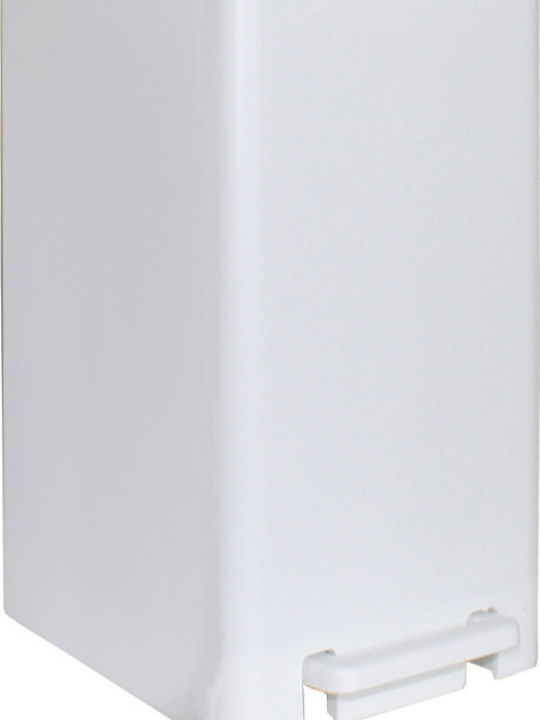 Κάδος Μπάνιου με Πεντάλ 17lt 18.5x26x37cm με Εσωτερικό Κάδο 10lt 1.04kg Πλαστικό SOFT CLOSE Λευκό Ελλάδας