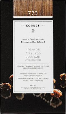 Korres Argan Oil Ageless Colorant Set Haarfarbe 7.73 Golden Moka 50ml