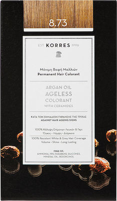 Korres Argan Oil Ageless Colorant Set Haarfarbe 8.73 Golden Candy 50ml