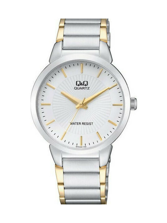 Q&Q Uhr mit Silber Metallarmband QA42J401