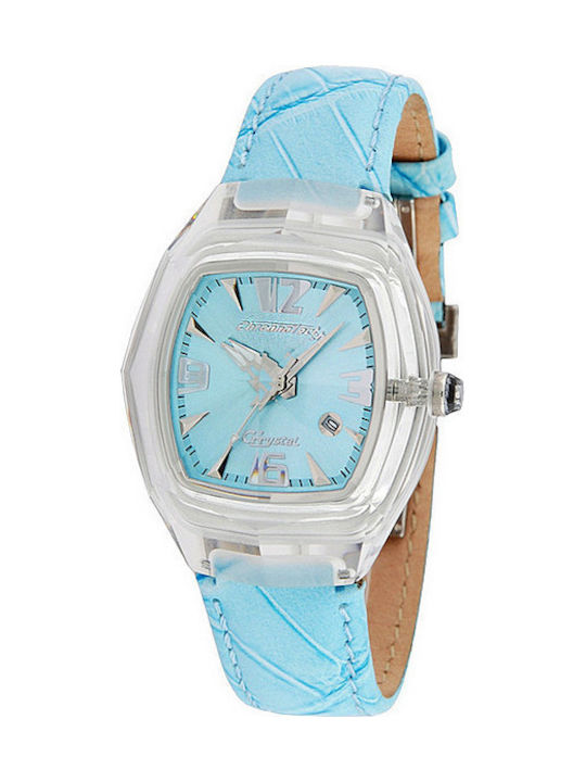 Chronotech Women's Watch with Blue Leather Strap