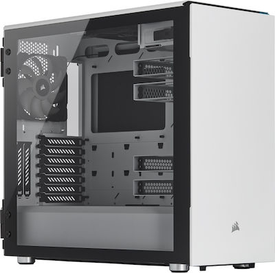 Corsair Carbide 678C Gaming Midi Tower Κουτί Υπολογιστή με Πλαϊνό Παράθυρο Λευκό