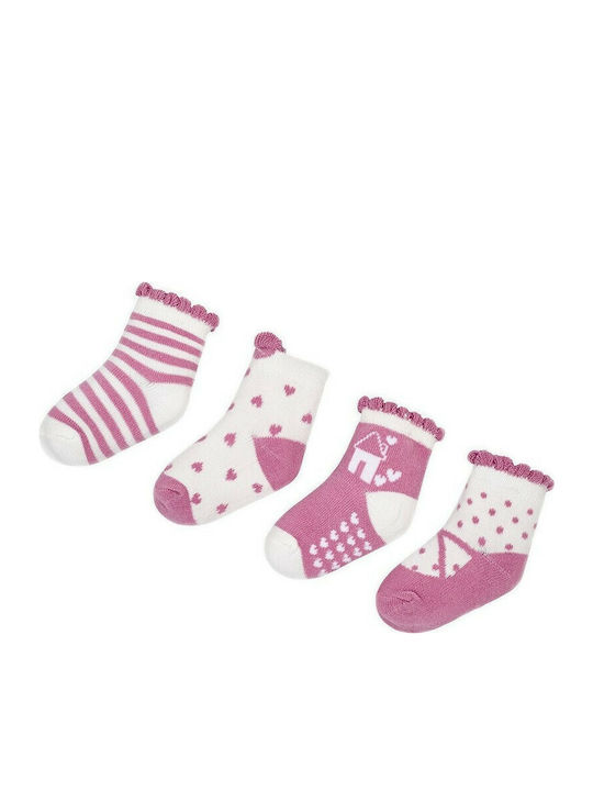 Mayoral Girls 4 Pack Ankle Socks Purple