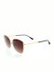 Ted Baker Women's Sunglasses with Rose Gold Metal Frame and Brown Gradient Lens