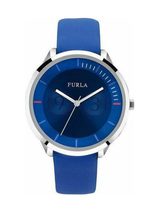Furla Uhr mit Blau Lederarmband R4251102504