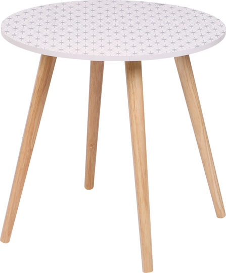 Rundes Beistelltisch Aus Holz Rosa M48xB48xH48cm