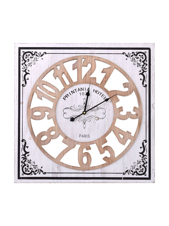 Fylliana Antique Wall Clock Wooden 60x60cm