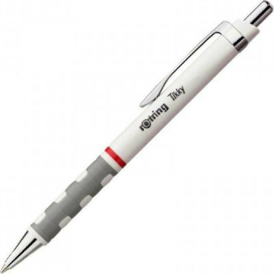 Rotring Tikky Ballpoint 0.7mm White με Μπλε Μελάνι