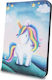 Unicorn Flip Cover Piele artificială Multicolor (Universal 9-10.1" - Universal 9-10.1")