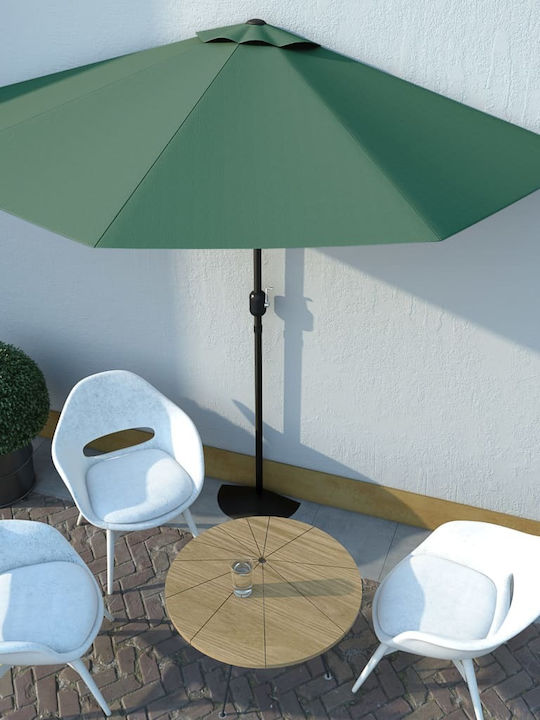 Garten- und Terrassen-Sonnenschirm Rundschreiben Aluminium Grüne Φ3xΥ2.23m
