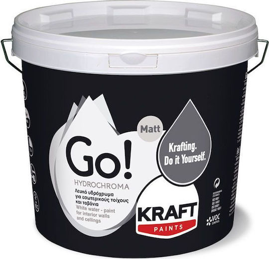 Kraft GO! Plastic Watercolor Paint for Interior Use White 9lt