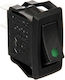 Lampa Rocker Car On/Off Switch with Green Led 24V Universal Black