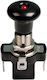 Lampa Push-Pull Switch Διακόπτης On/Off Αυτοκινήτου με Κόκκινο Φωτισμό 12V Universal Μαύρο