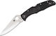 Spyderco Delica Pocket Knife with Locking Mechanism Black in Sheath