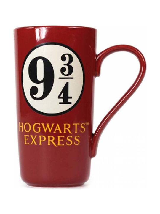 Half Moon Bay Harry Potter Latte Mug Platform 9 3/4 Ceramic Cup Red 500ml MUGLHP02