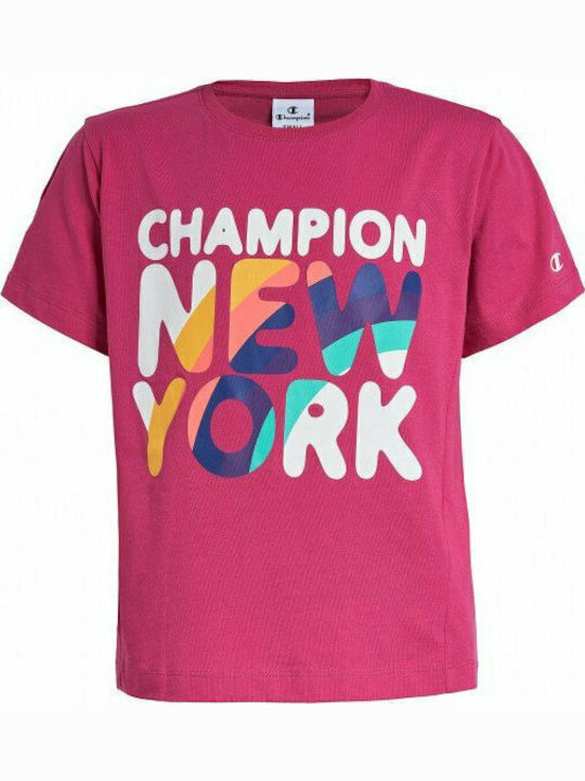 Champion Kinder-T-Shirt Fuchsie