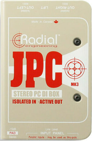 Radial JPC Active 1 Channel DI Box with Phantom Power