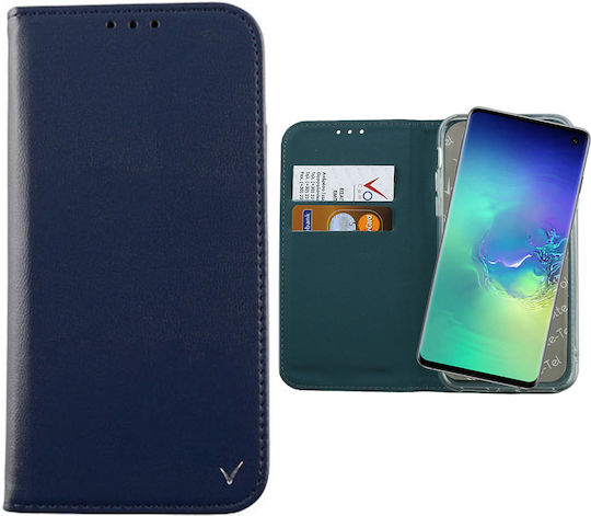 Volte-Tel Pocket Magnet Book Piele artificială Albastru (Galaxy S10)