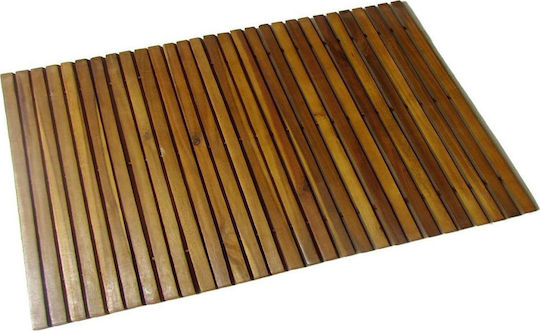 vidaXL Rutschfest Badematte Hölzernes Rechteckig 41586 Acacia wood 50x80cm