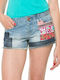 Ethnic Women's Blue Jean Shorts
