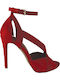 Silvia 518 Suede Sandalen Rot