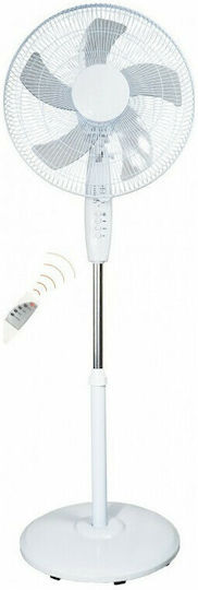 Jager ASF-1621R Ventilator Pe Piedestal 50W Diametru 40cm Cu Telecomandă Alb