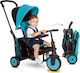 Smart Trike Kinder-Dreirad STR3 Folding Faltbar, Umwandelbar mit Elternlenker & Zelt für 9+ Monate Blau