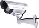 Dummy με Led IR-003 Ψεύτικη Κάμερα Παρακολούθησης Τύπου Bullet Ασημί 03003DCM30SL-040250