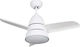 Lineme Mistral 02-00156 Ceiling Fan 91cm with Light and Remote Control White