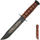 Ka-Bar USMC Afghanistan Survival Knife Brown with Leather Sheath