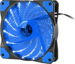 Natec Hydrion 120 Ventilator Carcasă cu Iluminare Albastru și Conexiune 3-Pin / Molex cu 4 pini 1buc