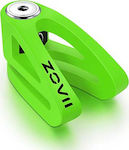 Zovii ZV10 Motorcycle Disc Brake Lock with 10mm Pin in Green