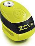 Zovii ZD6 Motorcycle Disc Brake Lock with Alarm & 6mm Pin in Yellow