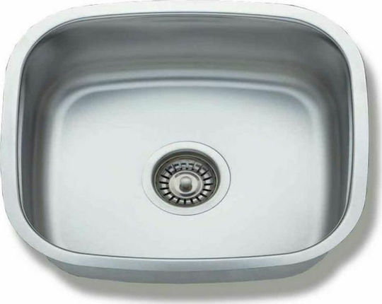Gloria Mina Finox 304 Υποκαθήμενος Νεροχύτης Inox Σατινέ Μ44.9xΠ39.5cm Ασημί