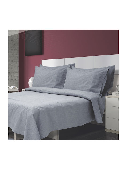 SB Home Lucifer Σετ Σεντόνια Μονά 160x240εκ. Grey (3τμχ)