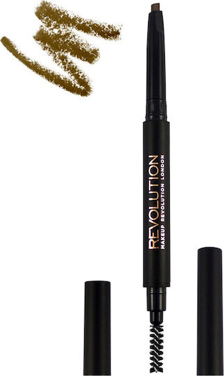 Revolution Beauty Brow Definer Молив За Вежди Duo В Кафяв Оттенък