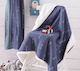 Rythmos Blanket Nursery Swaddling Blankets Tipi Cotton Navy Blue 80x100cm