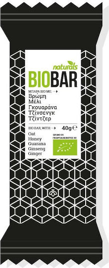 Naturals Organic Biobar Oat Nut Energy Bar with Honey Guarana Ginseng Ginger 40gr