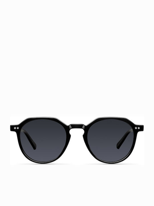 Meller Chauen Men's Sunglasses with Black Acetate Frame and Black Polarized Lenses All Black