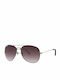 Zippo Men's Sunglasses with Silver Metal Frame and Brown Lens OB36-01