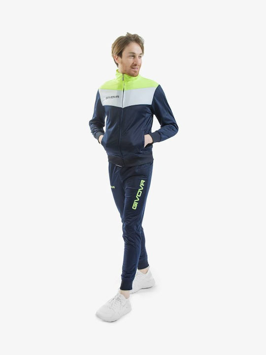 Givova Campo Set Sweatpants with Rubber Navy Blue